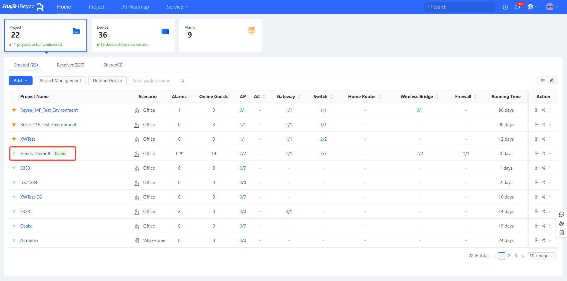 מסך הניווט אל SNMP
