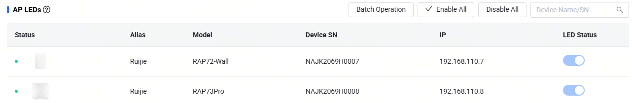 הדלקה או כיבוי של סמל ה-LED