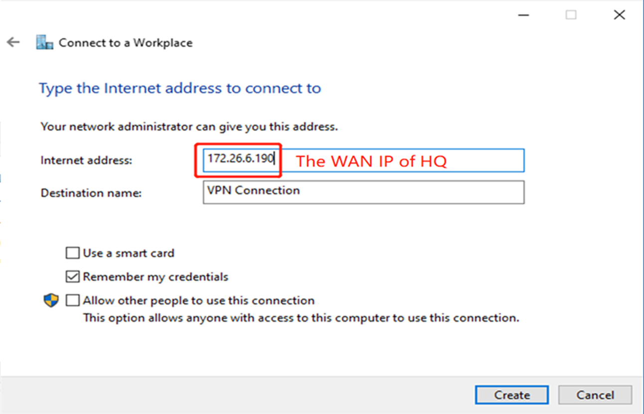 השלמת הגדרת חיבור ה-VPN הראשונית