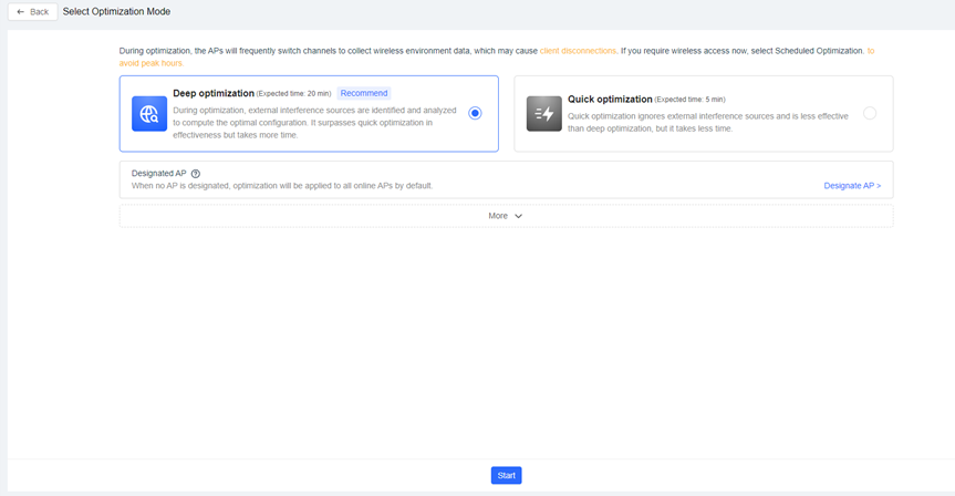 הפעלת AI Wi-Fi Optimization
