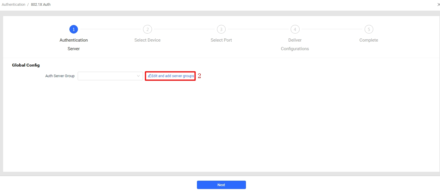 דף שרת אימות - ערוך והוסף קבוצות שרתים
