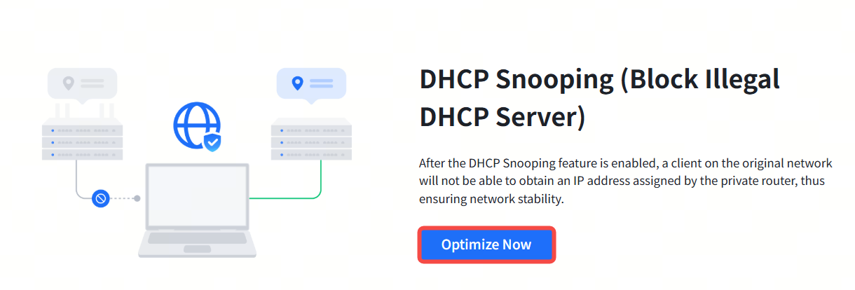 כפתור Optimize Now