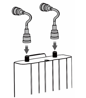 חיבור כבלי RF ליחידה