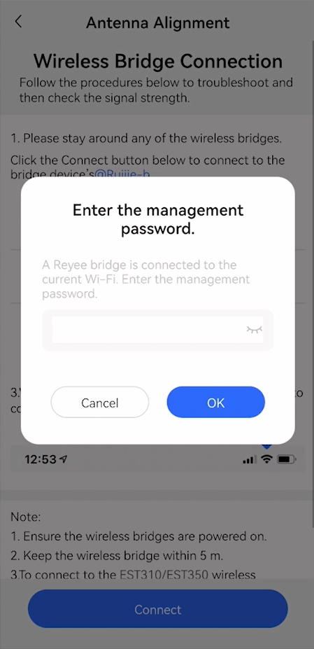 התחברות לרשת ה-Wi-Fi של הגשר