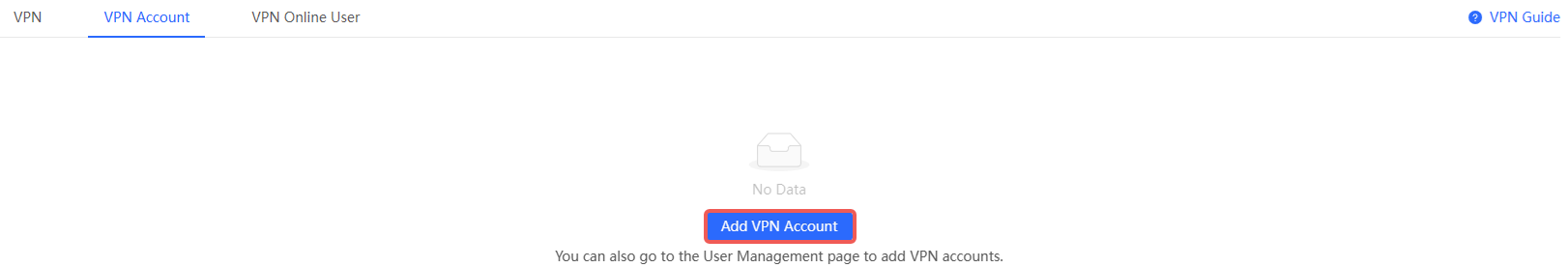 לחץ על Add VPN Account