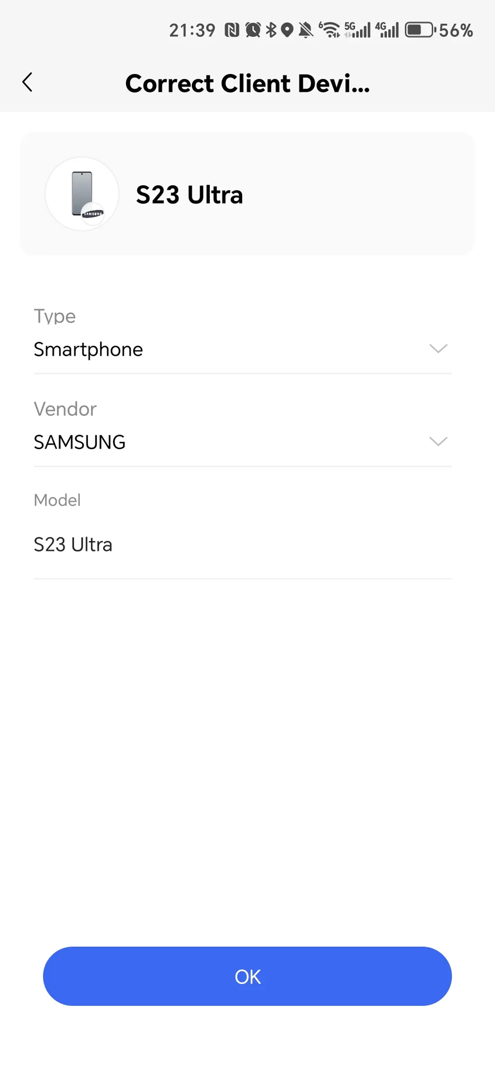 הזנת פרטי הלקוח באפליקציה