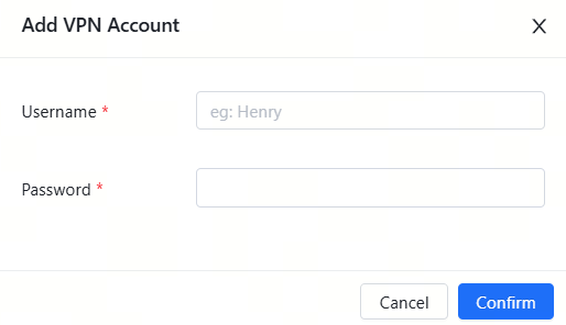 הגדרות חשבון VPN