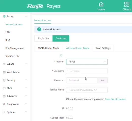 הגדרת פרטי הספק האינטרנט