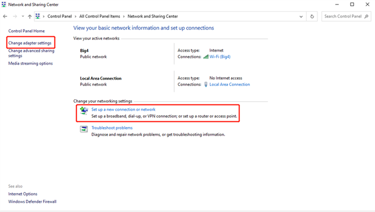 בחירת שימוש בחיבור האינטרנט שלי