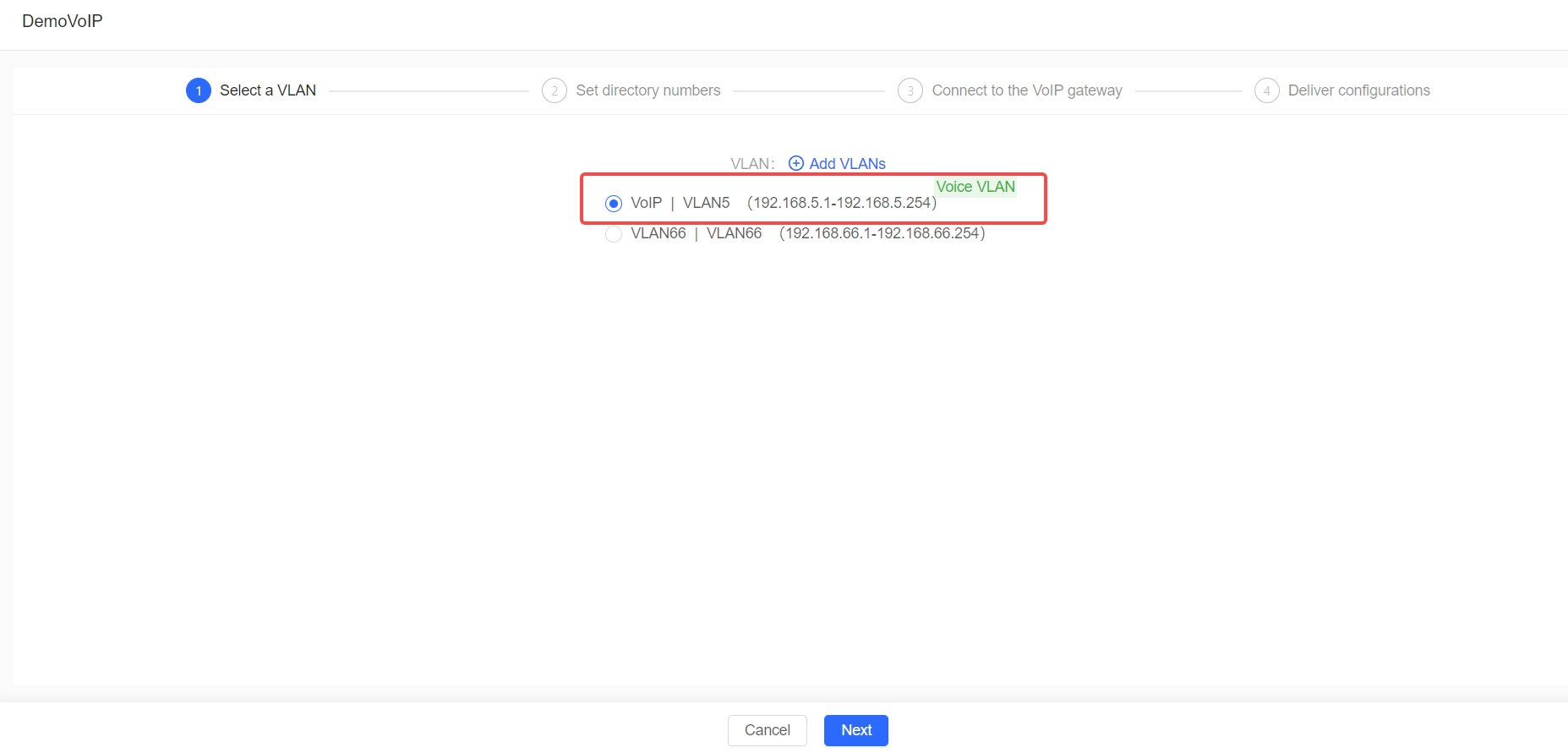 בחירת Voice VLANs