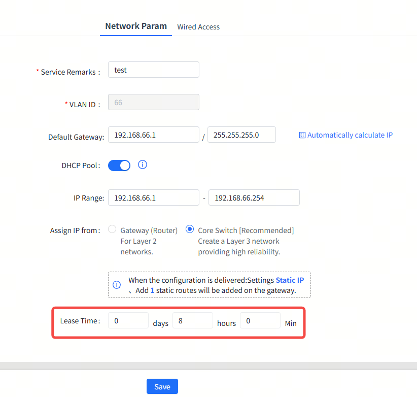 הזנת תקופת החכירה ושמירה